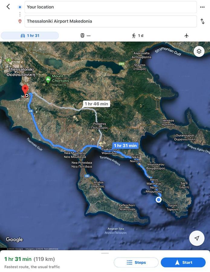Вилла Hidden Gem Sithonia Metochi Agias Kiriakis Экстерьер фото
